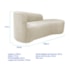 Kit Divã Recamier Orgânico França 160cm Lado Direito e 2 Poltronas Amore Bouclé Bege