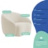 Kit Divã Recamier Orgânico França 160cm Lado Direito e 2 Poltronas Amore Bouclé Bege