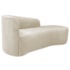 Kit Divã Recamier Orgânico França 160cm Lado Direito e 2 Poltronas Amore Bouclé Bege