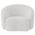 Kit Divã Recamier Orgânico França 160cm Lado Direito e 2 Poltronas Amore Bouclé Branco