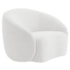 Kit Divã Recamier Orgânico França 160cm Lado Direito e 2 Poltronas Amore Bouclé Branco