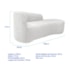 Kit Divã Recamier Orgânico França 160cm Lado Direito e 2 Poltronas Amore Bouclé Branco