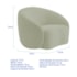 Kit Divã Recamier Orgânico França 160cm Lado Direito e 2 Poltronas Amore Bouclé Verde Oliva