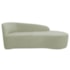 Kit Divã Recamier Orgânico França 160cm Lado Direito e 2 Poltronas Amore Bouclé Verde Oliva
