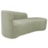 Kit Divã Recamier Orgânico França 160cm Lado Direito e 2 Poltronas Amore Bouclé Verde Oliva