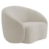 Kit Divã Recamier Orgânico França 160cm Lado Direito e 2 Poltronas Amore Linho Bege