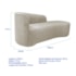 Kit Divã Recamier Orgânico França 160cm Lado Direito e 2 Poltronas Amore Linho Bege