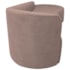 Kit Divã Recamier Orgânico França 160cm Lado Direito e 2 Poltronas Amore Linho Rosê