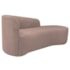 Kit Divã Recamier Orgânico França 160cm Lado Direito e 2 Poltronas Amore Linho Rosê
