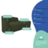 Kit Divã Recamier Orgânico França 160cm Lado Direito e 2 Poltronas Amore Linho Verde