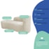 Kit Divã Recamier Orgânico França 160cm Lado Esquerdo e 2 Poltronas Amore Bouclé Bege