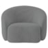 Kit Divã Recamier Orgânico França 160cm Lado Esquerdo e 2 Poltronas Amore Bouclé Cinza