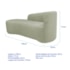 Kit Divã Recamier Orgânico França 160cm Lado Esquerdo e 2 Poltronas Amore Bouclé Verde Oliva