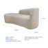 Kit Divã Recamier Orgânico França 160cm Lado Esquerdo e 2 Poltronas Amore Linho Bege