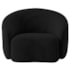 Kit Divã Recamier Orgânico França 160cm Lado Esquerdo e 2 Poltronas Amore Linho Preto
