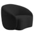 Kit Divã Recamier Orgânico França 160cm Lado Esquerdo e 2 Poltronas Amore Linho Preto