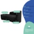 Kit Divã Recamier Orgânico França 160cm Lado Esquerdo e 2 Poltronas Amore Linho Preto