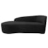 Kit Divã Recamier Orgânico França 160cm Lado Esquerdo e 2 Poltronas Amore Linho Preto