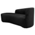 Kit Divã Recamier Orgânico França 160cm Lado Esquerdo e 2 Poltronas Amore Linho Preto