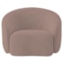 Kit Divã Recamier Orgânico França 160cm Lado Esquerdo e 2 Poltronas Amore Linho Rosê