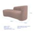 Kit Divã Recamier Orgânico França 160cm Lado Esquerdo e 2 Poltronas Amore Linho Rosê
