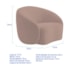 Kit Divã Recamier Orgânico França 160cm Lado Esquerdo e 2 Poltronas Amore Linho Rosê