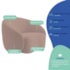 Kit Divã Recamier Orgânico França 160cm Lado Esquerdo e 2 Poltronas Amore Linho Rosê