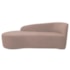Kit Divã Recamier Orgânico França 160cm Lado Esquerdo e 2 Poltronas Amore Linho Rosê