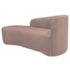 Kit Divã Recamier Orgânico França 160cm Lado Esquerdo e 2 Poltronas Amore Linho Rosê