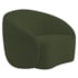 Kit Divã Recamier Orgânico França 160cm Lado Esquerdo e 2 Poltronas Amore Linho Verde