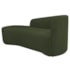Kit Divã Recamier Orgânico França 160cm Lado Esquerdo e 2 Poltronas Amore Linho Verde