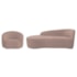 Kit Divã Recamier Orgânico França 160cm Lado Esquerdo e Poltrona Amore Linho Rosê