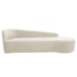 Kit Divã Recamier Orgânico França 180cm Lado Direito e 2 Poltronas Amore Bouclé Bege