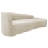Kit Divã Recamier Orgânico França 180cm Lado Direito e 2 Poltronas Amore Bouclé Bege