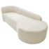 Kit Divã Recamier Orgânico França 180cm Lado Direito e 2 Poltronas Amore Bouclé Bege