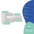 Kit Divã Recamier Orgânico França 180cm Lado Direito e 2 Poltronas Amore Bouclé Branco
