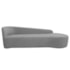 Kit Divã Recamier Orgânico França 180cm Lado Direito e 2 Poltronas Amore Bouclé Cinza
