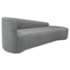 Kit Divã Recamier Orgânico França 180cm Lado Direito e 2 Poltronas Amore Bouclé Cinza