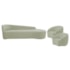 Kit Divã Recamier Orgânico França 180cm Lado Direito e 2 Poltronas Amore Bouclé Verde Oliva