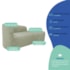Kit Divã Recamier Orgânico França 180cm Lado Direito e 2 Poltronas Amore Bouclé Verde Oliva