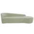 Kit Divã Recamier Orgânico França 180cm Lado Direito e 2 Poltronas Amore Bouclé Verde Oliva