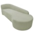 Kit Divã Recamier Orgânico França 180cm Lado Direito e 2 Poltronas Amore Bouclé Verde Oliva