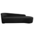 Kit Divã Recamier Orgânico França 180cm Lado Direito e 2 Poltronas Amore Linho Preto