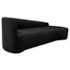 Kit Divã Recamier Orgânico França 180cm Lado Direito e 2 Poltronas Amore Linho Preto