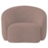 Kit Divã Recamier Orgânico França 180cm Lado Direito e 2 Poltronas Amore Linho Rosê