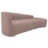 Kit Divã Recamier Orgânico França 180cm Lado Direito e 2 Poltronas Amore Linho Rosê