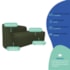 Kit Divã Recamier Orgânico França 180cm Lado Direito e 2 Poltronas Amore Linho Verde