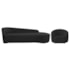 Kit Divã Recamier Orgânico França 180cm Lado Direito e Poltrona Amore Bouclé Preto