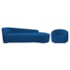 Kit Divã Recamier Orgânico França 180cm Lado Direito e Poltrona Amore Linho Azul Royal