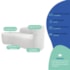 Kit Divã Recamier Orgânico França 180cm Lado Esquerdo e 2 Poltronas Amore Bouclé Branco